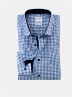 Olymp blåternet business skjorte med under-button down krave. Comfort Fit 1060 14 19